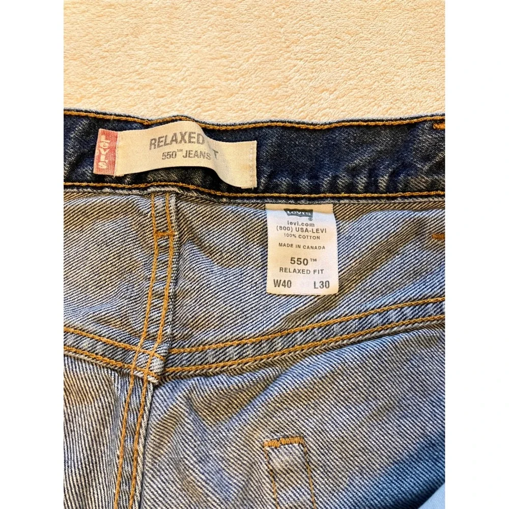 Levi's 550 Relaxed Fit Jeans Mens 40x30 Blue Medium Wash Denim Canada Made